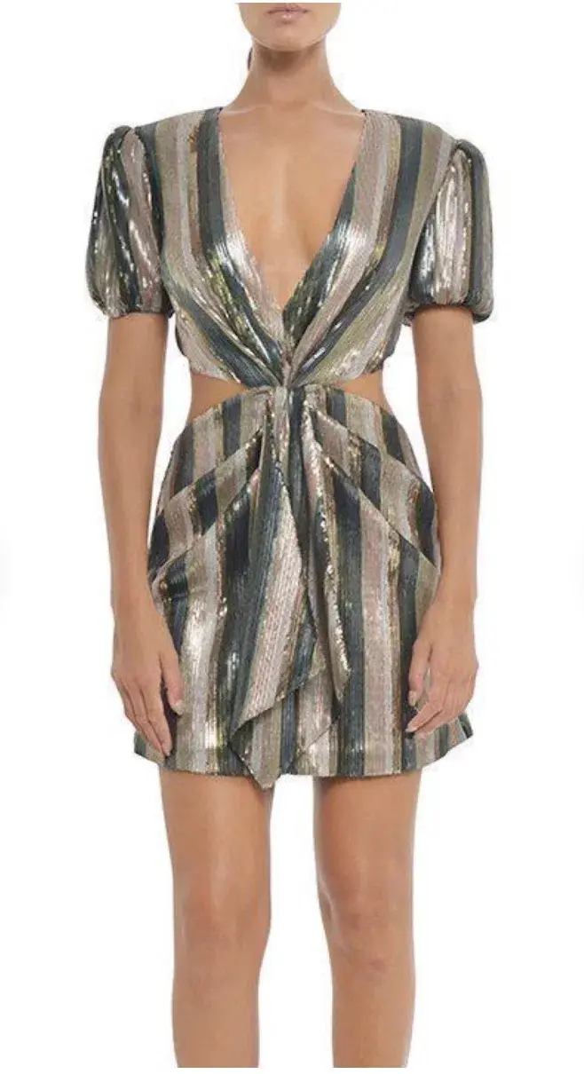 MISHA Lorlea Mini Dress Sequin Size 8 for rent on The Volte - main image