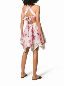 Zimmermann corsage floral print scarf mini dress size 2 for rent on The Volte - image 2