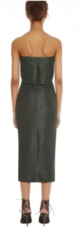 AQAQ Ripple Midi Dress Green Size 12 for rent on The Volte - image 4