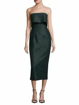 AQAQ Ripple Midi Dress Green Size 12 for rent on The Volte - image 1