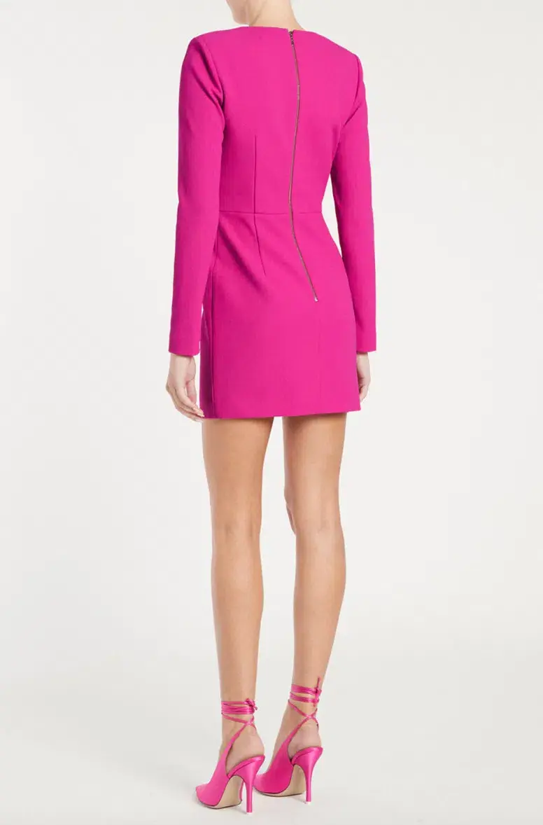 Rebecca Vallance Cupid's Bow Lace Up Mini Dress Pink Size 10 for rent on The Volte - main image