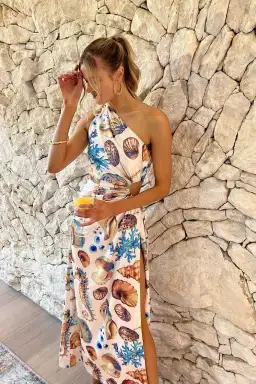 Sonya Moda Nour Seashelle Dress Print Size 12 for rent on The Volte - image 3