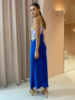 Ginia Sadie Dress in Lilac/Blue Size 10 for rent on The Volte - image 2