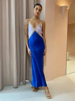 Ginia Sadie Dress in Lilac/Blue Size 10 for rent on The Volte - image 1