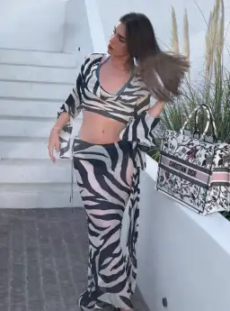 Rat & Boa Lazure Skirt and Blouse Set Print Size 10 for rent on The Volte - image 3