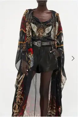 Camilla X Robbie Williams Oversized Robe Do I Entertain You Dress Print One Size for rent on The Volte - image 3