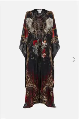 Camilla X Robbie Williams Oversized Robe Do I Entertain You Dress Print One Size for rent on The Volte - image 4