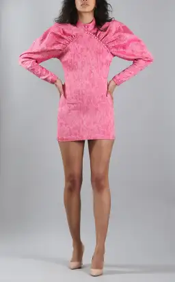 Rotate by Birger Christensen Pink Carnation Puff Sleeve Size 8 for rent on The Volte - image 1