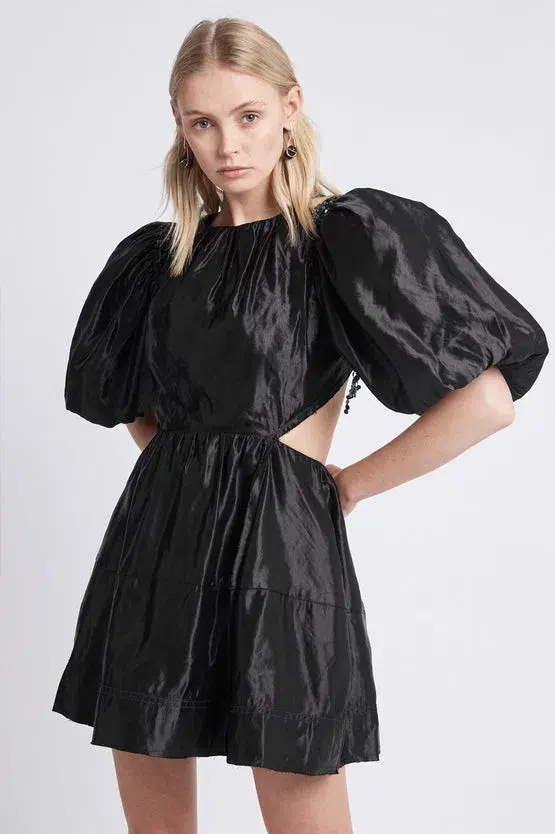 Aje Relic Dress Black Size 4 for rent on The Volte - main image