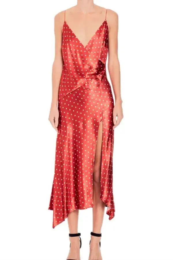 Bec & Bridge Bonjour Dress Red/Polka Dot Size 10 for rent on The Volte - main image