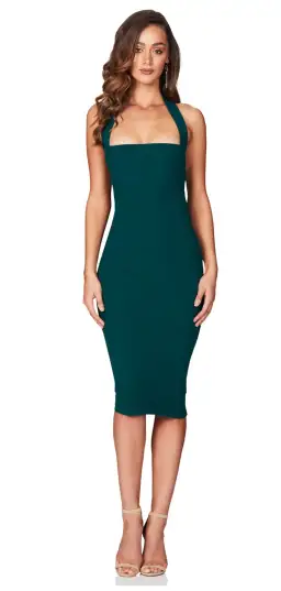 Love Nookie Boulevard Halter Midi Dress Teal Size Medium/Au 12 for rent on The Volte - image 1