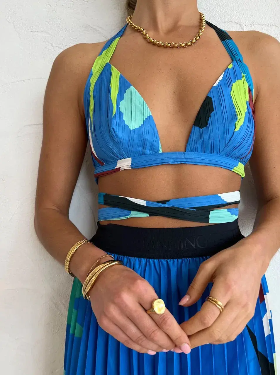 Manning Cartell Curtain Of The Moon Bralette and Skirt Set Mutli Size 8 - Image 3