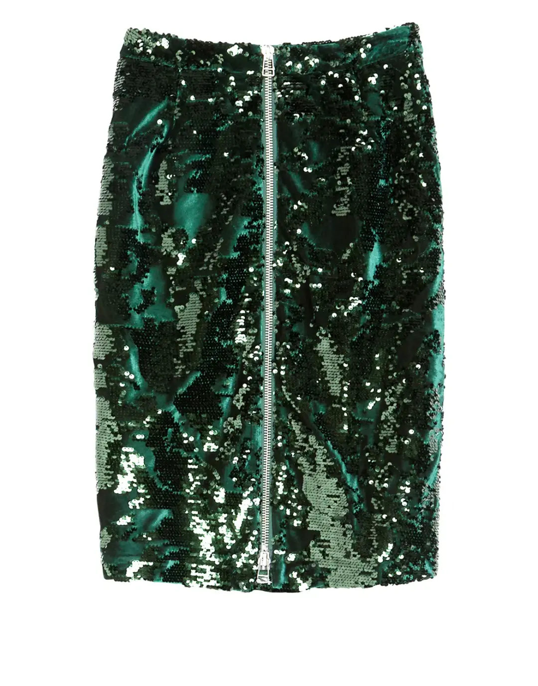 Suboo Suncoo Paris Green Sequin Skirt Size 8 for rent on The Volte - main image