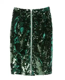 Suboo Suncoo Paris Green Sequin Skirt Size 8 for rent on The Volte - image 2