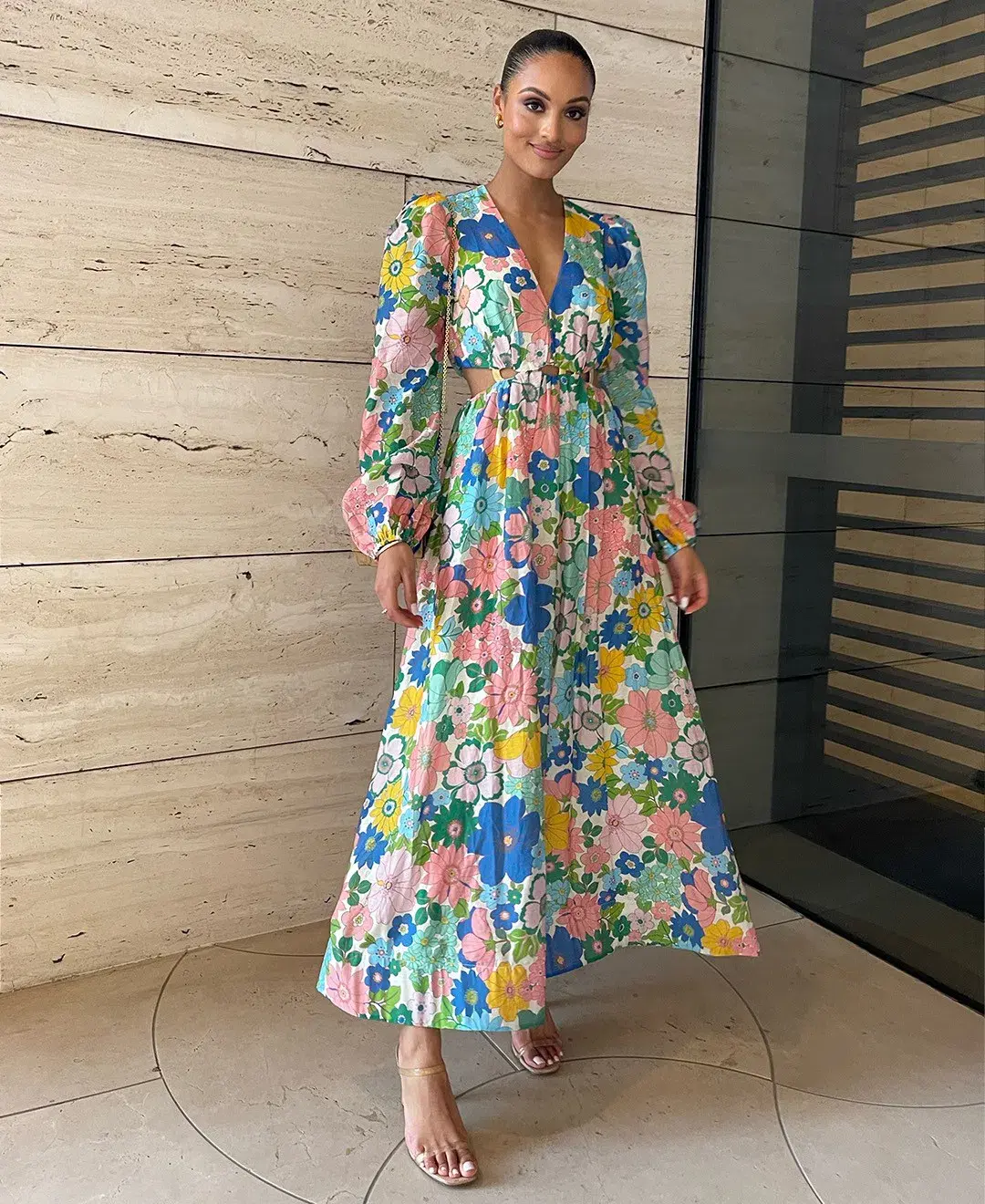 Sheike Free Spirit Maxi Dress Floral Size 8 - Image 4