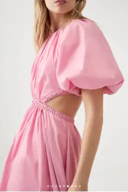 Aje Capucine Puff Sleeve Midi Dress Pink Size 6 / XS for rent on The Volte - image 5