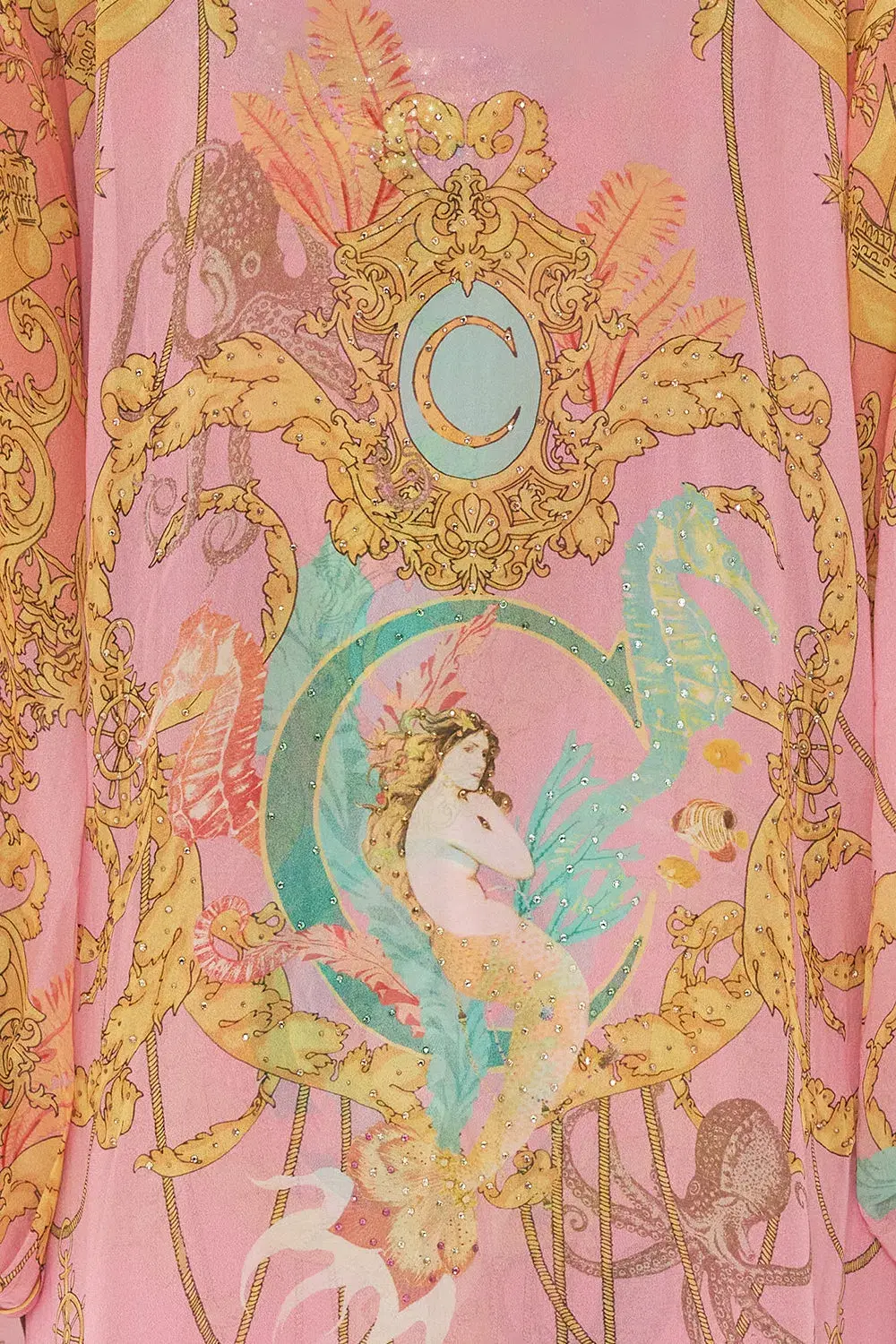 Camilla Mermaid Motel Silk Blouson Sleeve Layer Print Size 16/XL for rent on The Volte - main image