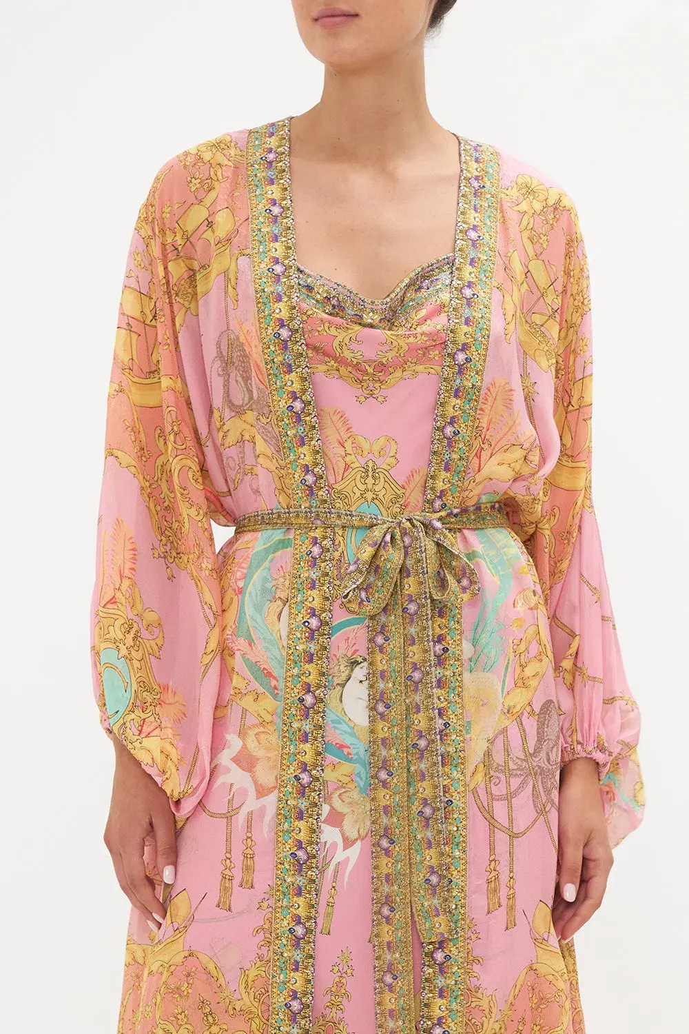 Camilla Mermaid Motel Silk Blouson Sleeve Layer Print Size 16/XL for rent on The Volte - main image