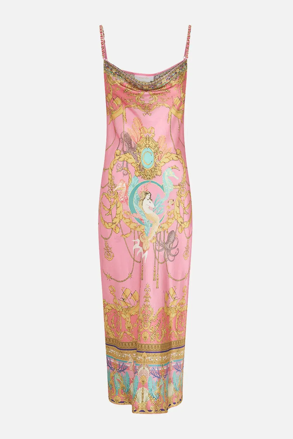 Camilla Mermaid Hotel Slip Dress Print Size XL/Au 16 for rent on The Volte - main image