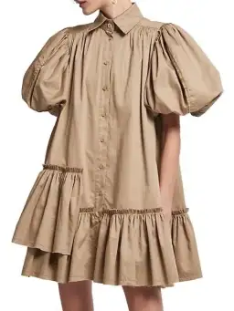 Aje Ambience Shirt Dress Brown Size 8 for rent on The Volte - image 3