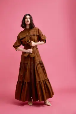 Acler Hugh Maxi Dress Dijon Stripe Size 6 for rent on The Volte - image 1