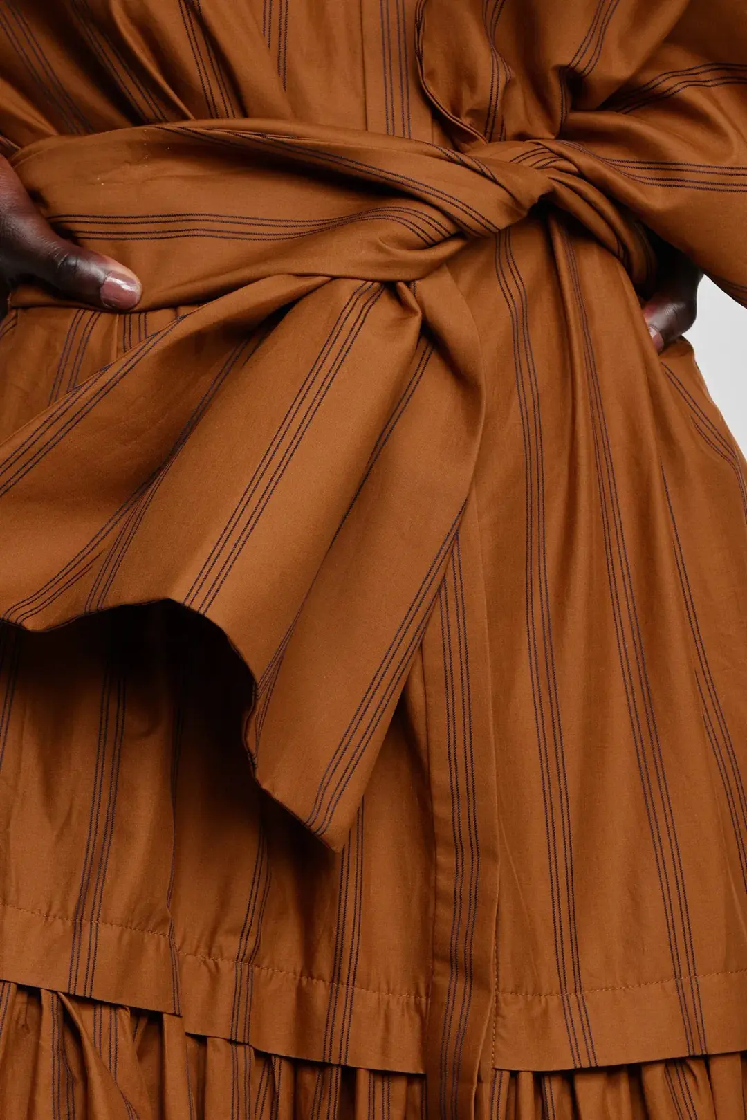 Acler Hugh Maxi Dress Dijon Stripe Size 6 for rent on The Volte - main image