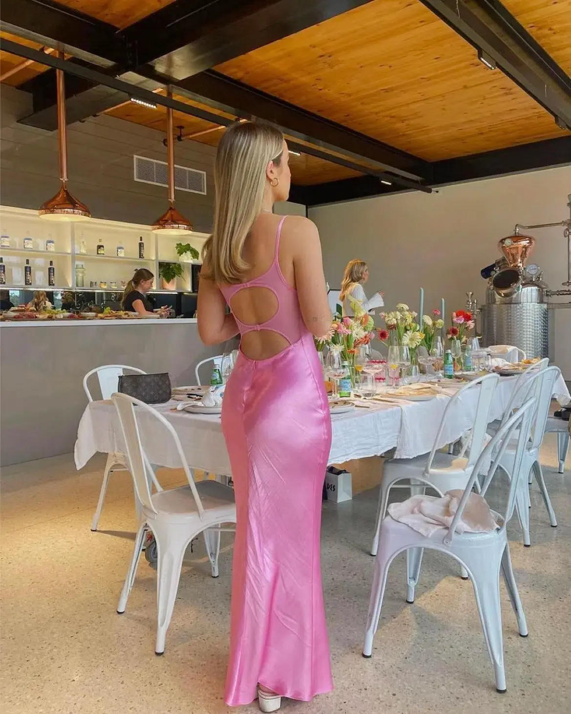 Bec & Bridge Malyka Maxi Dress Candy Pink Size 8 - Image 5