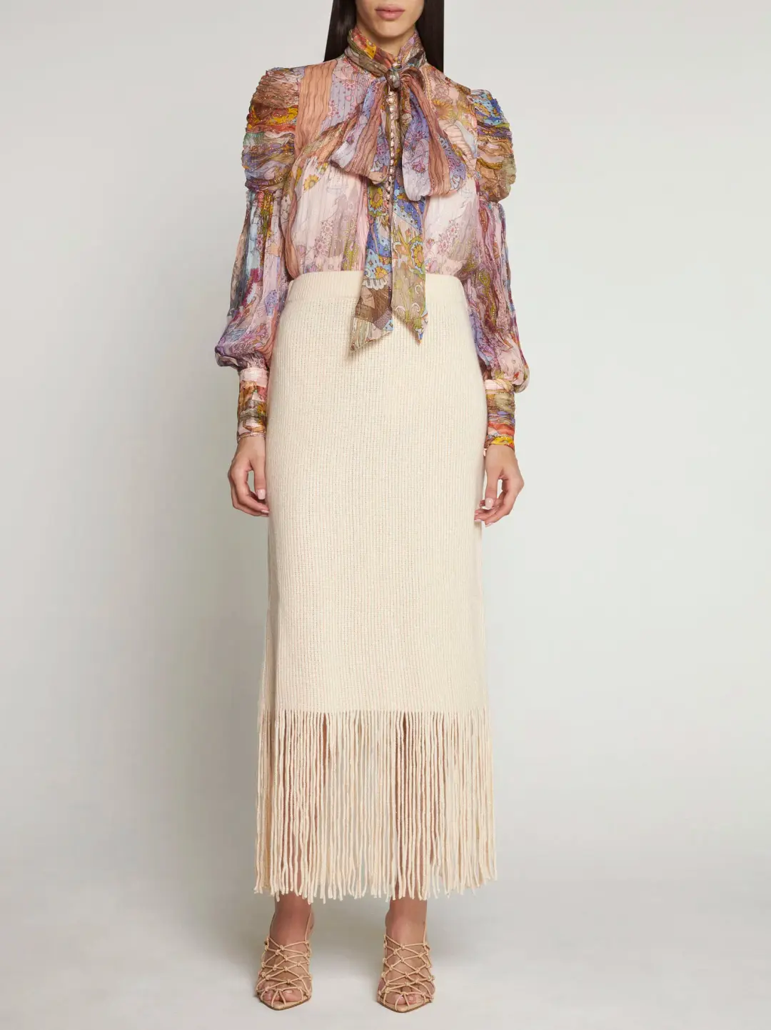 Zimmermann Kaleidoscope Lurex Blouse Print Size 3/Au 14 for rent on The Volte - main image