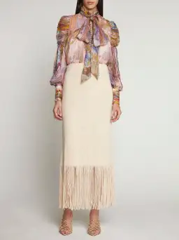 Zimmermann Kaleidoscope Lurex Blouse Print Size 3/Au 14 for rent on The Volte - image 1