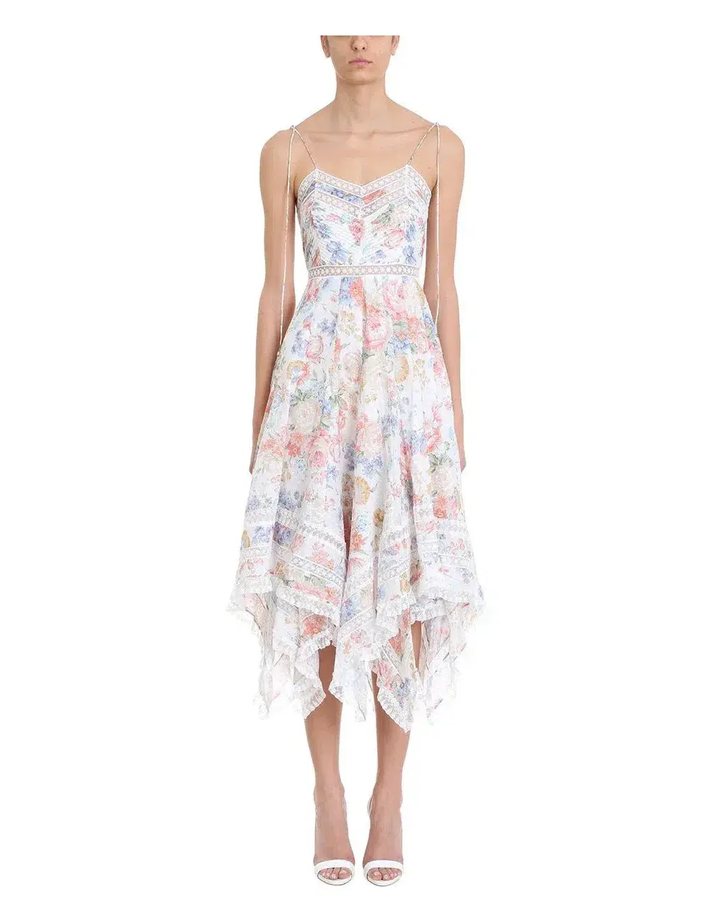Zimmermann Bowie Pintuck Scarf Dress Floral Size 2/Au 12 for rent on The Volte - main image