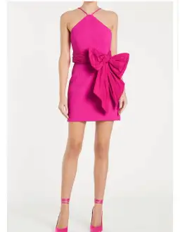 Rebecca Vallance Cupid’s Bow Mini Dress in Hot Pink
Size 6