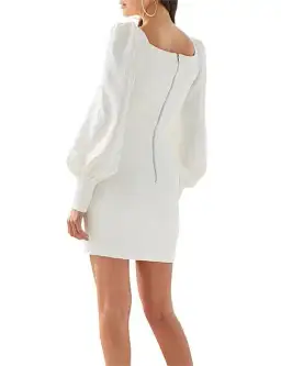 By Johnny Balloon Sleeve Mini Dress White Size 12