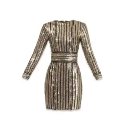 Nadine Merabi Kina Dress Gold Size 8 for rent on The Volte - image 2