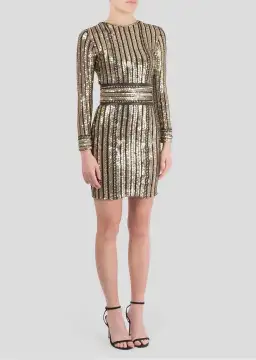 Nadine Merabi Kina Dress Gold Size 8 for rent on The Volte - image 1