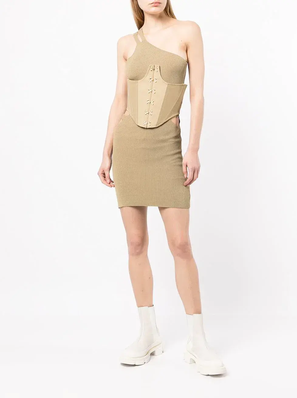 Dion Lee Panelled Under Corset Sahara Brown Size M/Au 10 for rent on The Volte - main image