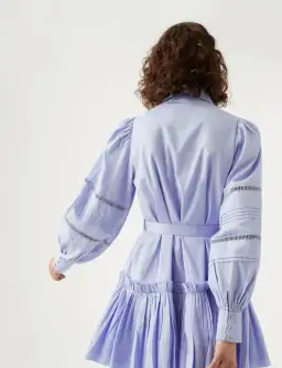 Aje Elodie Ladder Trim Mini Dress Cool Lavender Size 14 for rent on The Volte - image 4