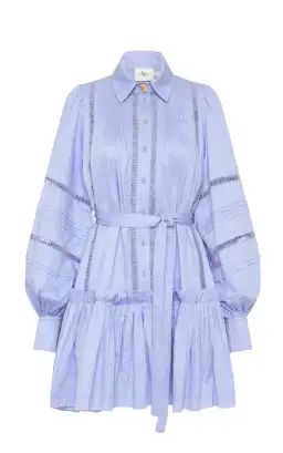 Aje Elodie Ladder Trim Mini Dress Cool Lavender Size 14 for rent on The Volte - image 6