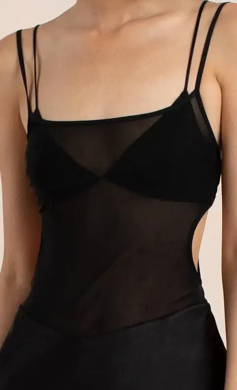 Bec & Bridge Lindsey Cut Out Dress Black Size 6 for rent on The Volte - main image