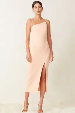 Bec & Bridge Ruby Asym Midi Dress in Peach Size 14 for rent on The Volte - image 1