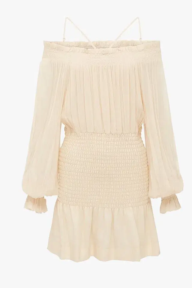 Alice McCall You’re The Best Off The Shoulder Dress Beige Size 6 for rent on The Volte - main image