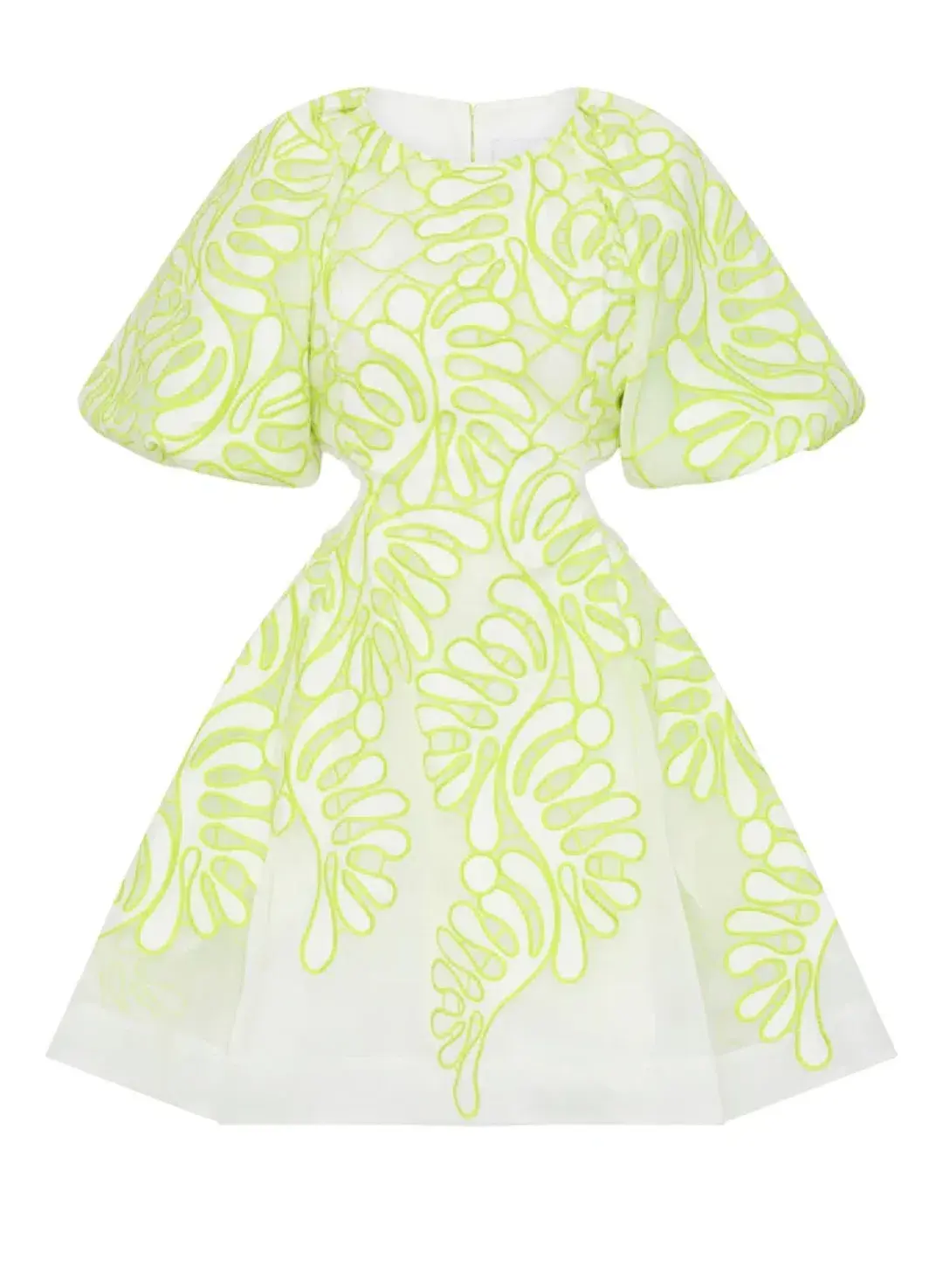 Aje Botanical Applique Mini Dress Green Size 6 for rent on The Volte - main image