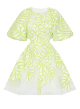 Aje Botanical Applique Mini Dress Green Size 6 for rent on The Volte - image 4