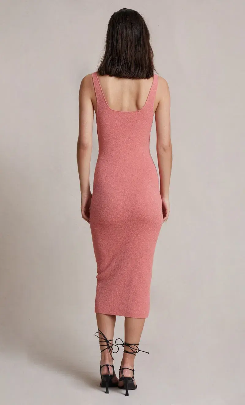 Bec & Bridge Oasis Twist Midi Dress Salmon Size AU 12 for rent on The Volte - main image
