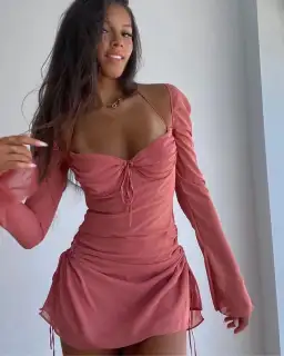 House of CB Baby Mini Dress Pink for rent on The Volte - image 1