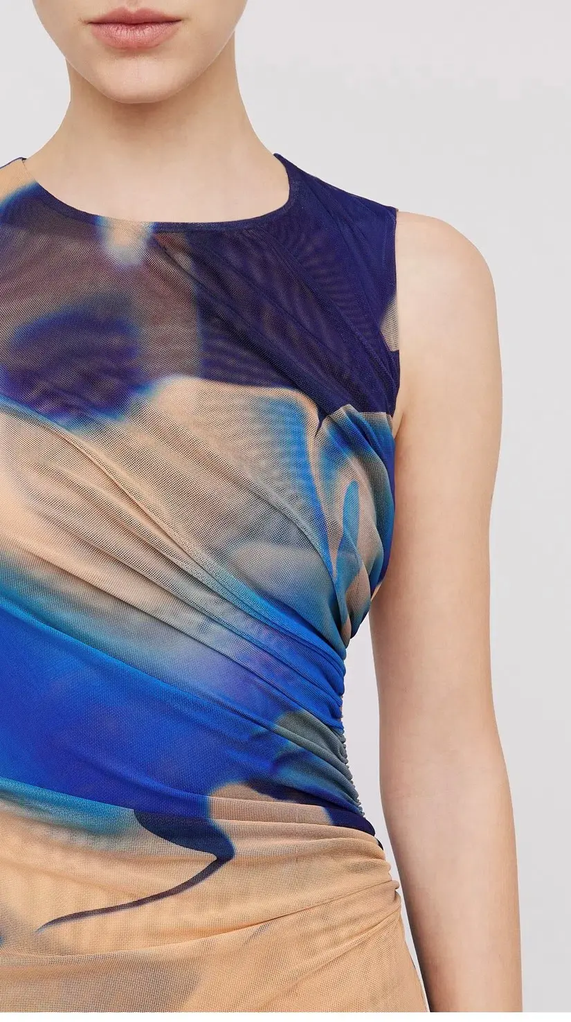 Scanlan Theodore Italian Watercolour Dress Multi Size 6/XS for rent on The Volte - main image