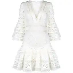 Zimmermann Lovelorn Floral Flutter Dress Ivory Size 3/Au 14 for rent on The Volte - image 3