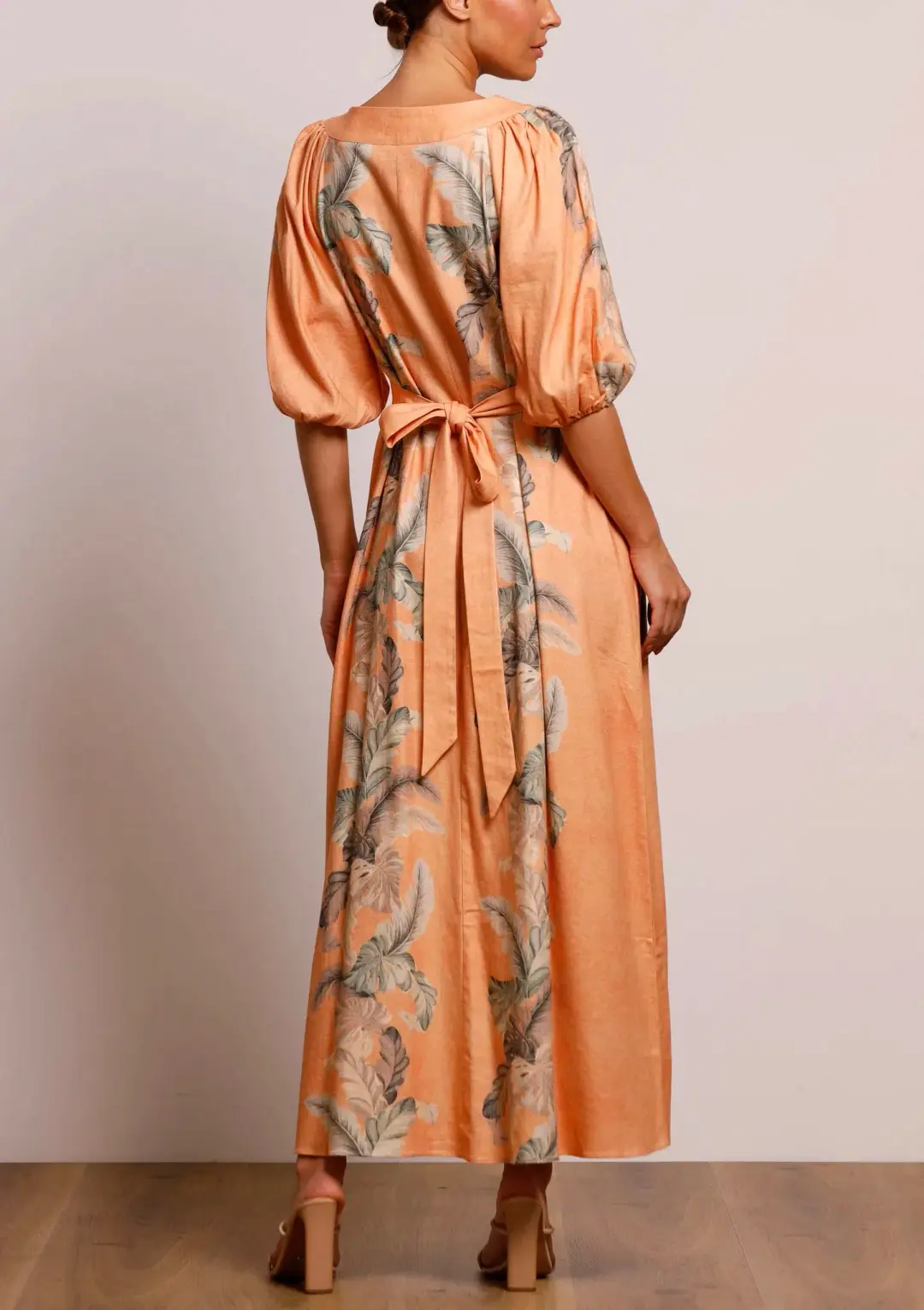 Pasduchas Horizon Midi Dress Earth Size 10 for rent on The Volte - main image