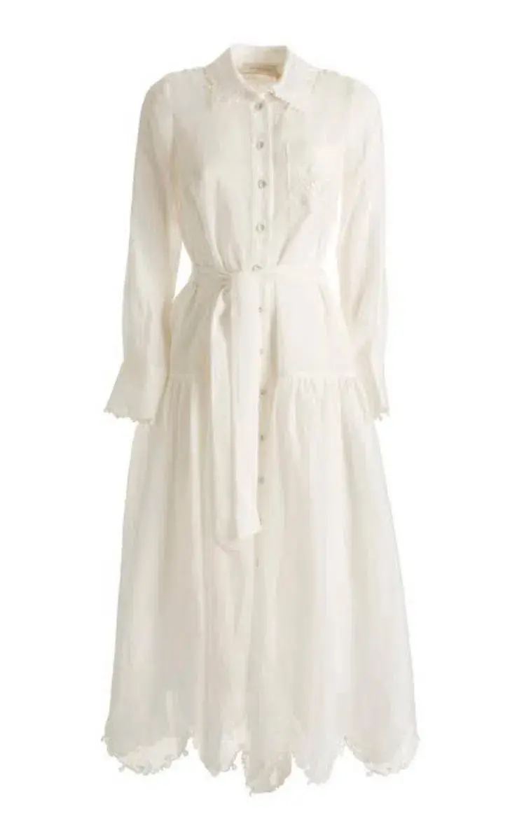 Zimmermann Lovestruck Shirt Dress White Size 12 - Image 1