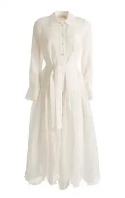 Zimmermann Lovestruck Shirt Dress White Size 12 for rent on The Volte - image 1