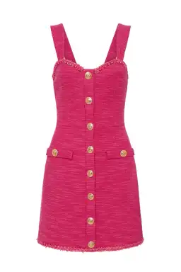 Rebecca Vallance Anita Button Mini Dress And Jacket Hot Pink Size 6 for rent on The Volte - image 9